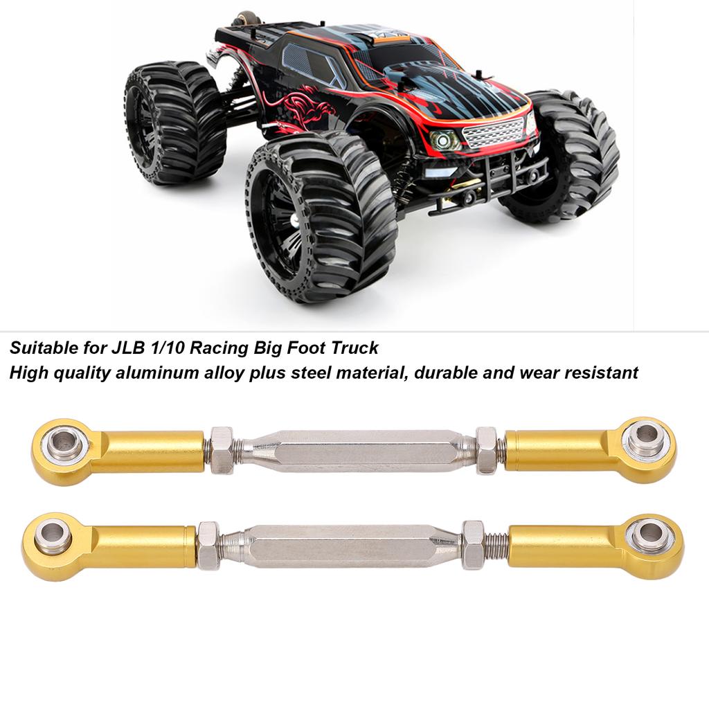 2Pcs Steering Rear Suspension Arm Tie Rod Steering Shaft Tie Rod for JLB 1Celsius10 Racing Truck