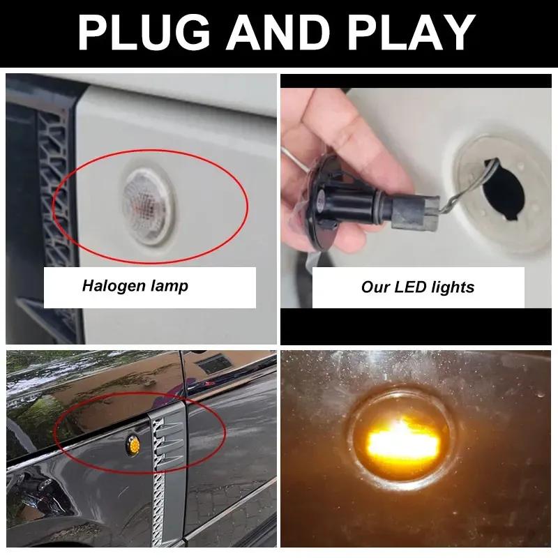2pieces Blinker Turn Signal Led Light Sequential Side Marker Indicator Lamp For Range Rover L322 2002-2012 XGB500020A