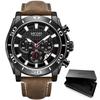 Fashion Megir Top Brand Men's Army Sports Chronograph Quartz Leather Luminous Waterproof Man Relogios 2094 Silver & Gold Watches