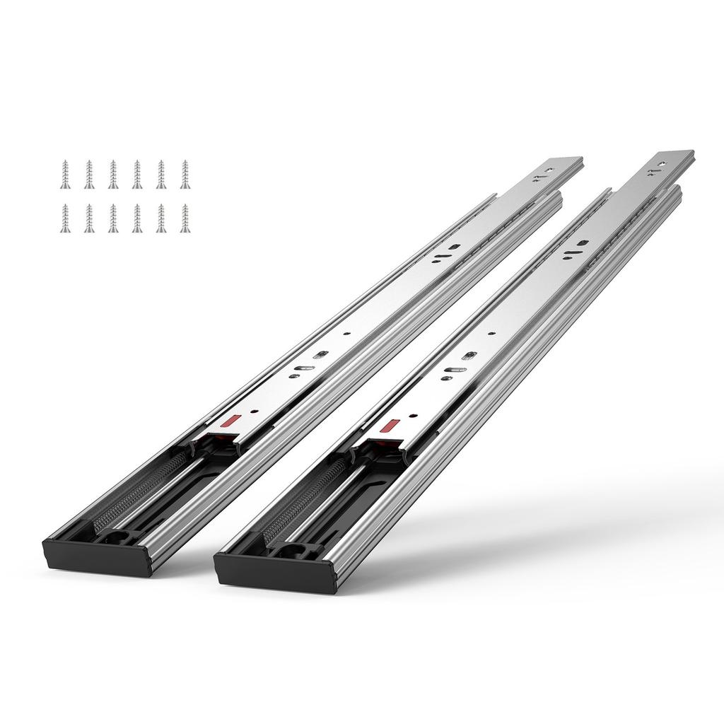 VEVOR 6 Pairs of 355.6mm Drawer Slides Side Mount Rails, Heavy Duty Full Extension Steel Track