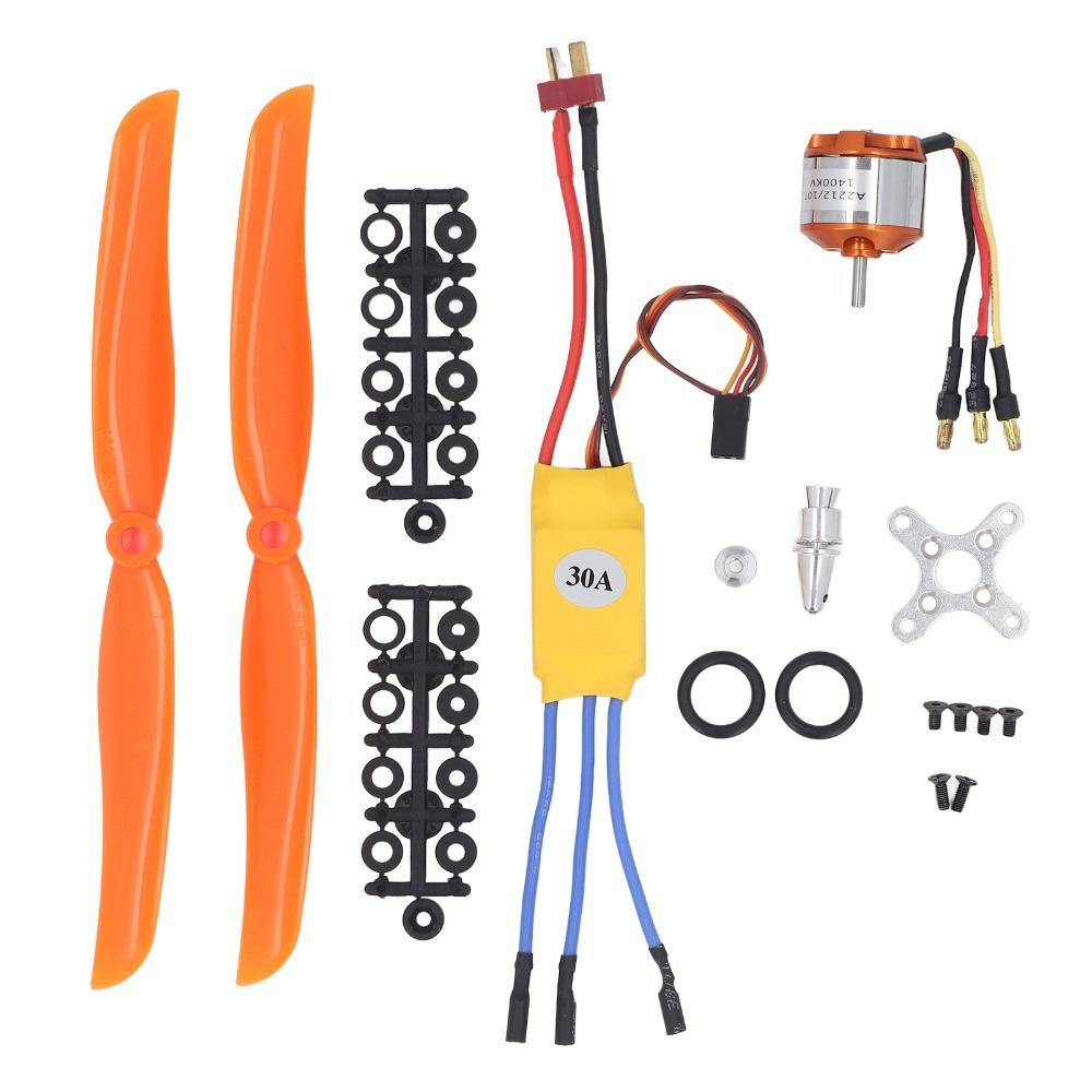 1400KV Brushless Motor 5V 2A BEC Propeller Set Durable RC Motor Kit For RC Airplane