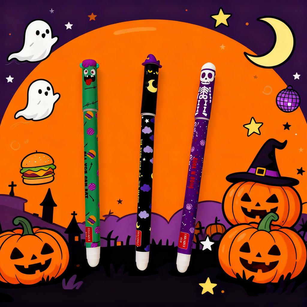 Smazatelné gelové pera, Smazatelné pera se zvířecím vzorem pro učení a psaní dětí 3ml