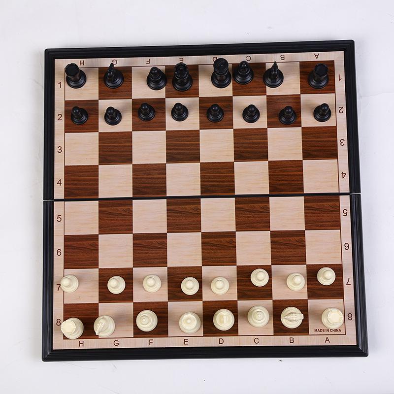 Portable Foldable 2-in-1 Chess & Checkers Set for Students