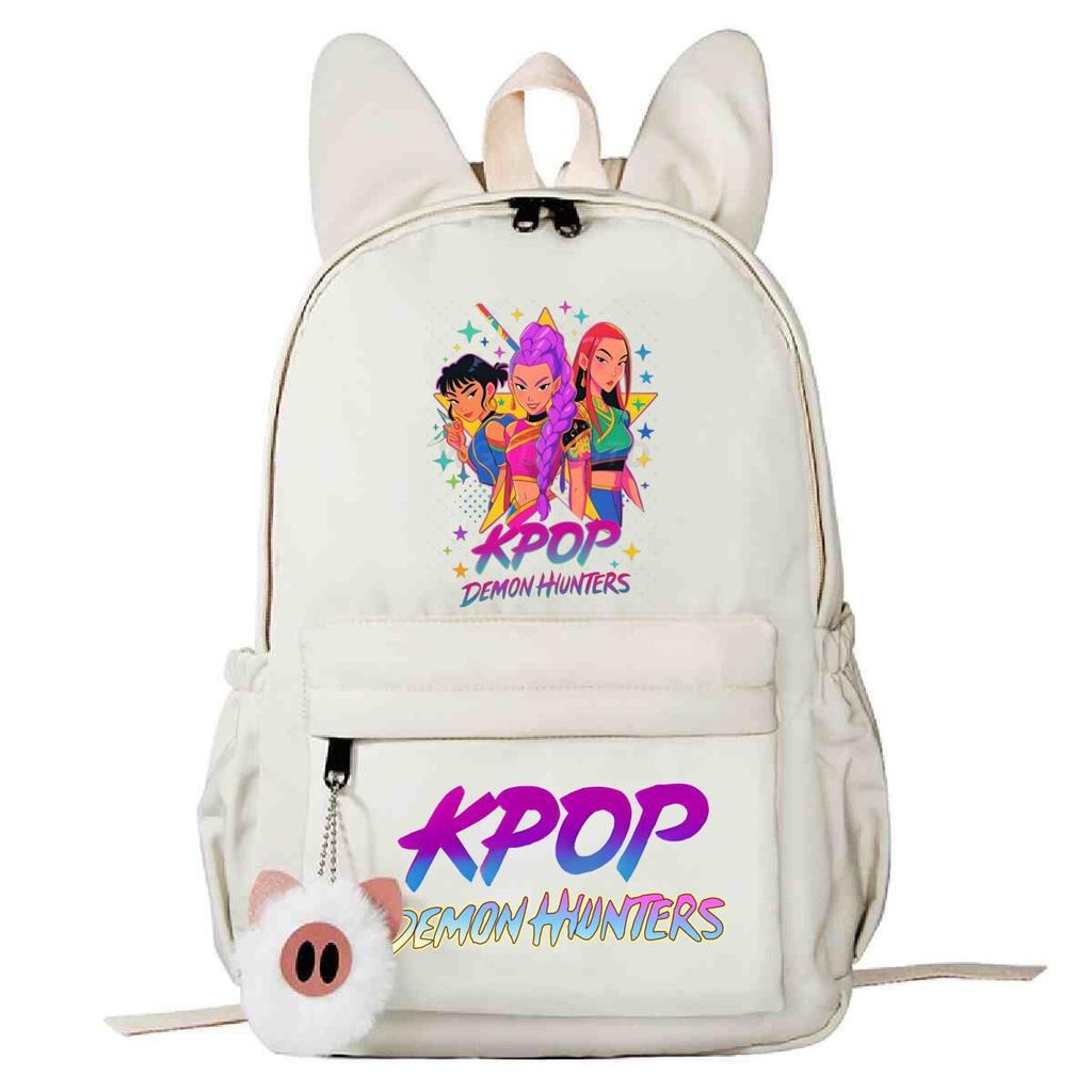 Large Capacity Schoolbag with Shoulder Strap; Student Three-piece Pencil Case Set