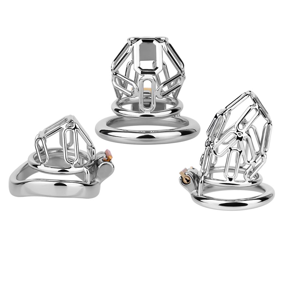 S/M/L Discreet Stainless Steel Penis Cage Durable BDSM Virginity Lock Toy for Long-time Wear Male Masturbation Control Device