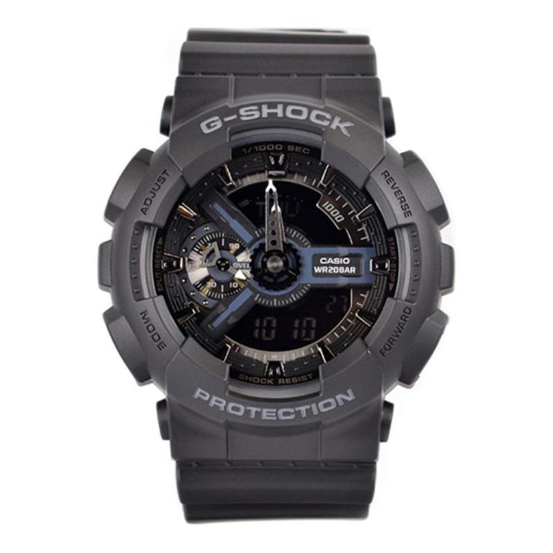 CASIO GA-110 series 200 meters waterproof Quartz resin strap men's watch black dial GA110-1B