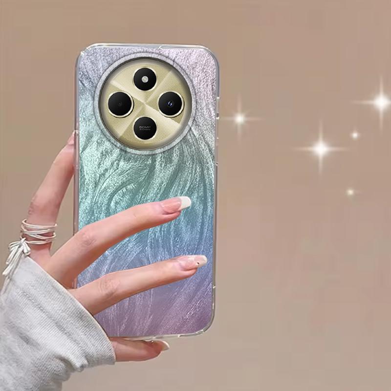 Verlaufende Gletschertextur Hülle für iPhone 16 Pro Max Samsung A56 A16 S24 S25 Xiaomi Redmi Note 14 13 Pro 14C Huawei Honor 400 200 Lite Stoßfeste Hülle