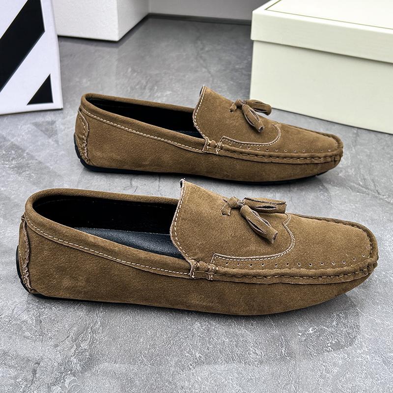 

Fashion Flats Male Outdoor Shoes Men Casual Shoes Fashion Men Shoes Handmade Suede 2025 New Leather Mens Loafers Moccasins Slip on Men s 48 хаки
