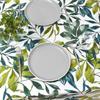 STYLE Decor Cotton Tablecloth 142x210cm Rectangular Green Botanical Leaf Pattern Nordic Style 100% Cotton Oxford Table Cover for Dining Room