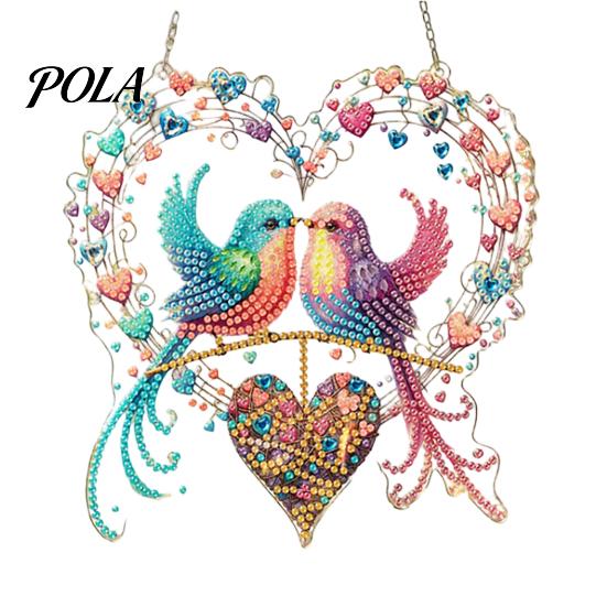 Artistic Hanging Ornament Flower Print Sun Catcher, Acrylic Colorful Owl Hummingbird Dragonfly Suncatcher, Suncatcher Ornament, Home Window