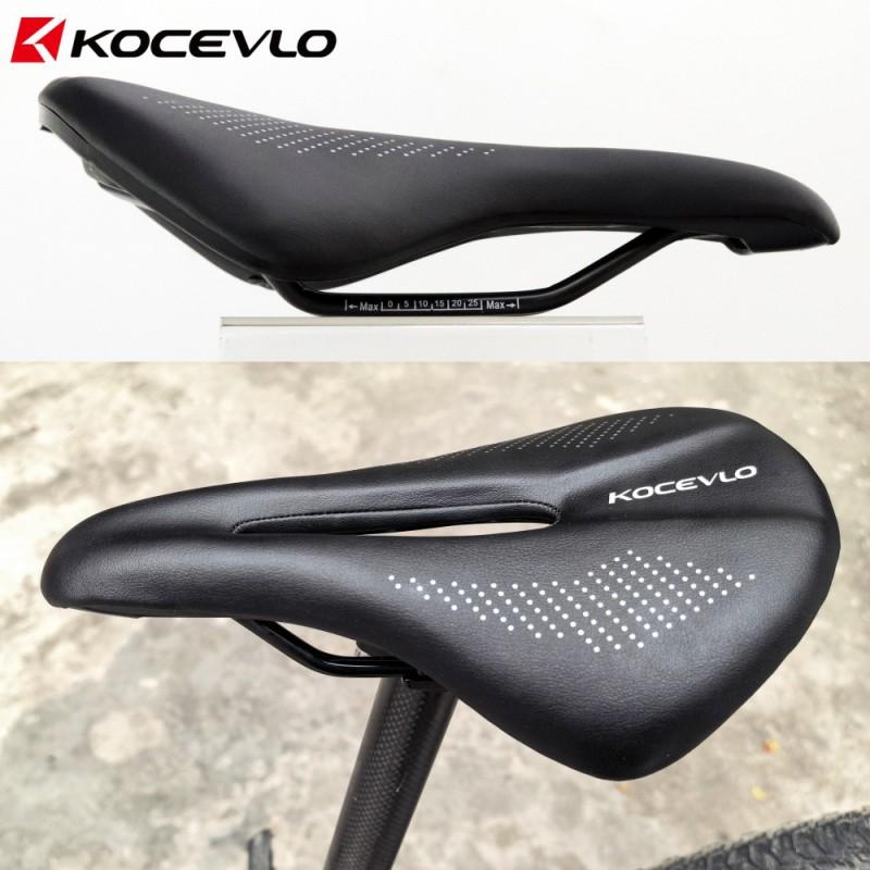 KOCEVLO Hollow Breathable Bike Saddle Road Mountain Bikes Waterproof Shock Absorbing Seat