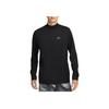 Nike Dri-Fit Trail Solid Color Comfortable Warm Quick-Dry Half-Zip Sweatshirt Unisex Sweatshirt Black Mountain-Top-White FV9995-010