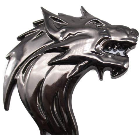 Wolf Wolf Car 3D Emblem Sticker Metal Left Right Easy