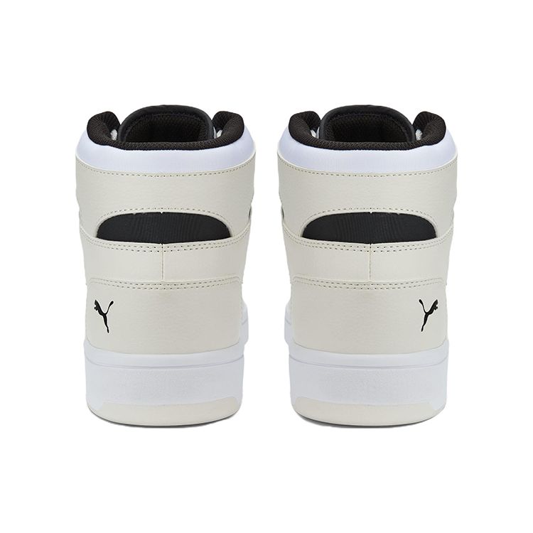Puma Rebound Layup Leather Mid-Top Retro Basketball Shoes Unisex Sneaker Black White 369573-30