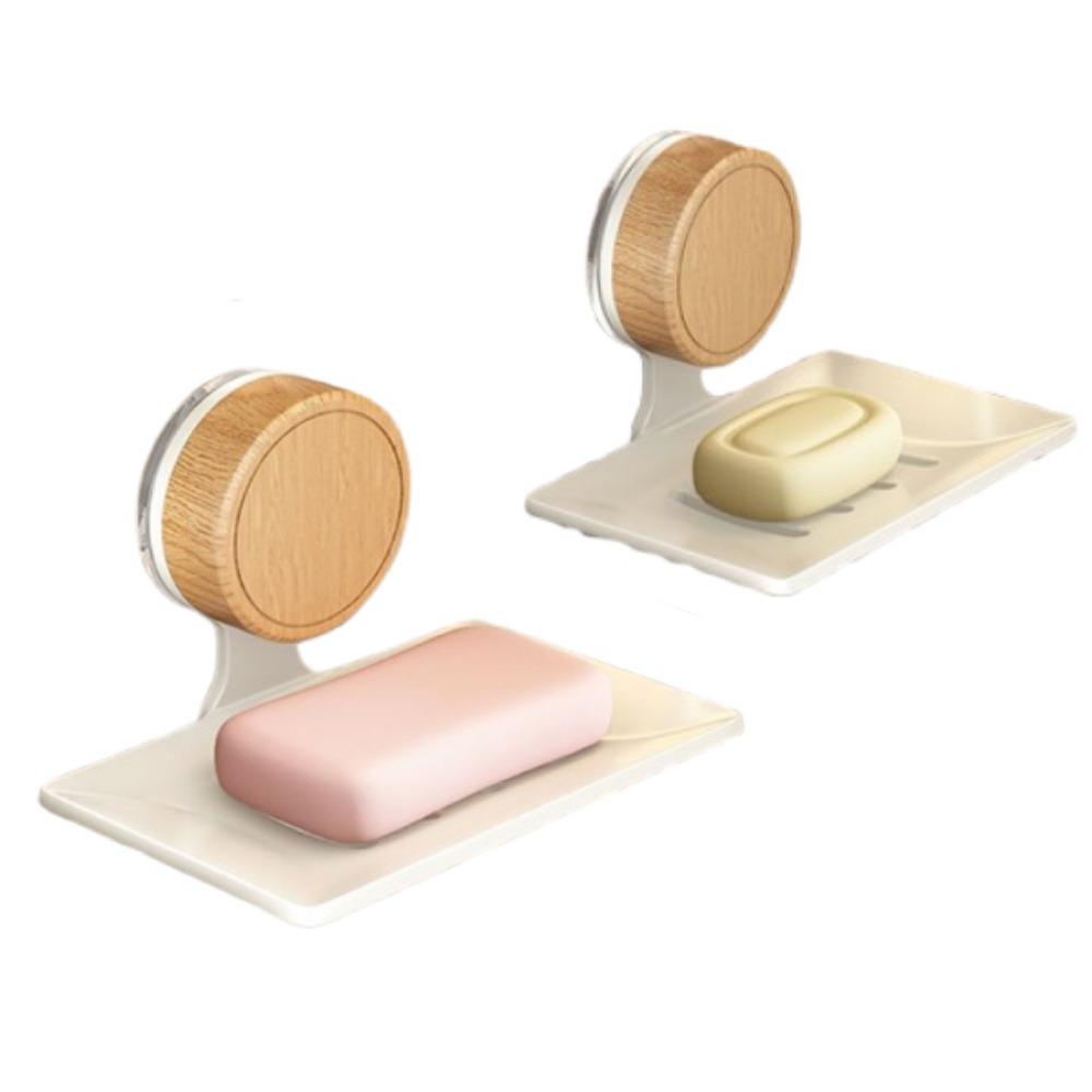 1/2pcs Suction Cup Bathroom Soap Dish Punch-free Shower Soap Holder  for Kitchen Sink