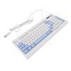 Keyboard 93 Keys Dynamic RGB Backlit Ergonomic Design Wired Gaming Keyboard with Volume Knob for Laptop