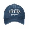 Vintage Built In The Fifties Original Multiple Colors  New Vintage Washed Cotton Baseball Cap Parent Kids Sun Hats