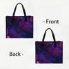 Stylish Purple Cracked Pattern Large Capacity Tote Bag for Daily Commute Shopping