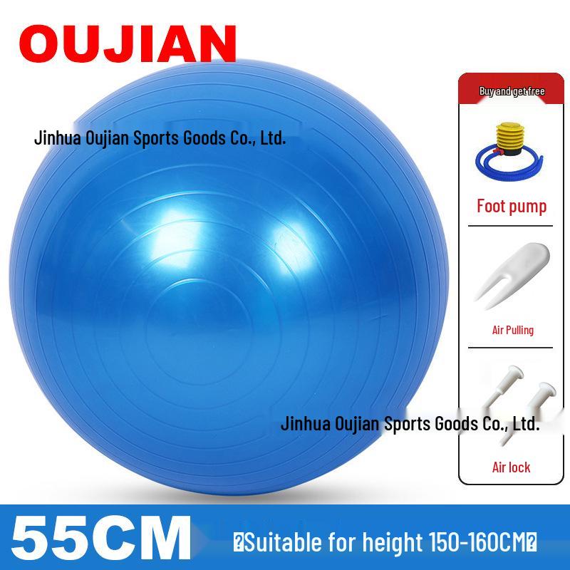 PVC Explosion-Proof Fitness Yoga Ball, 75/65cm – Thickened Sports Balance Ball for Studio Workouts