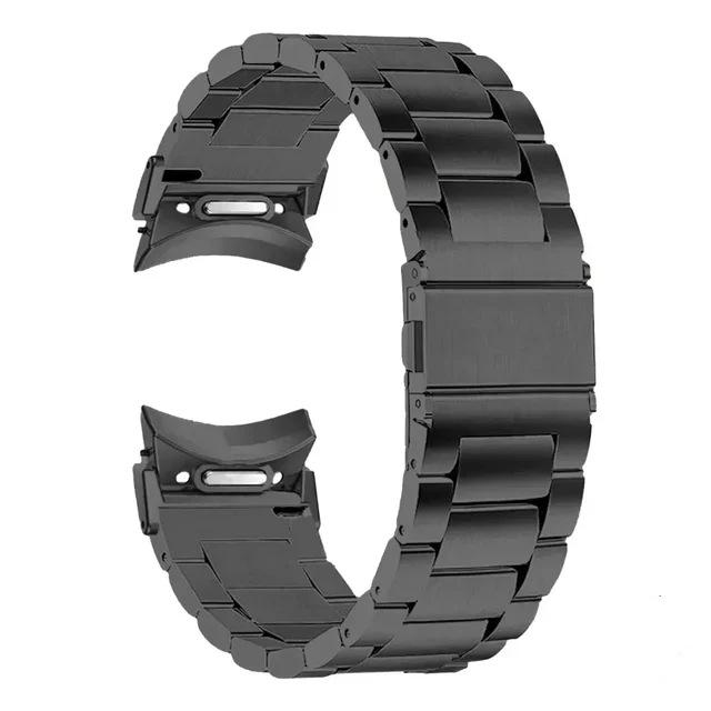 

Быстросъемный ремешок для часов Samsung Galaxy Watch7/6 из нержавеющей стали с тремя звеньями Galaxy Watch7/6/5/4 чёрный
