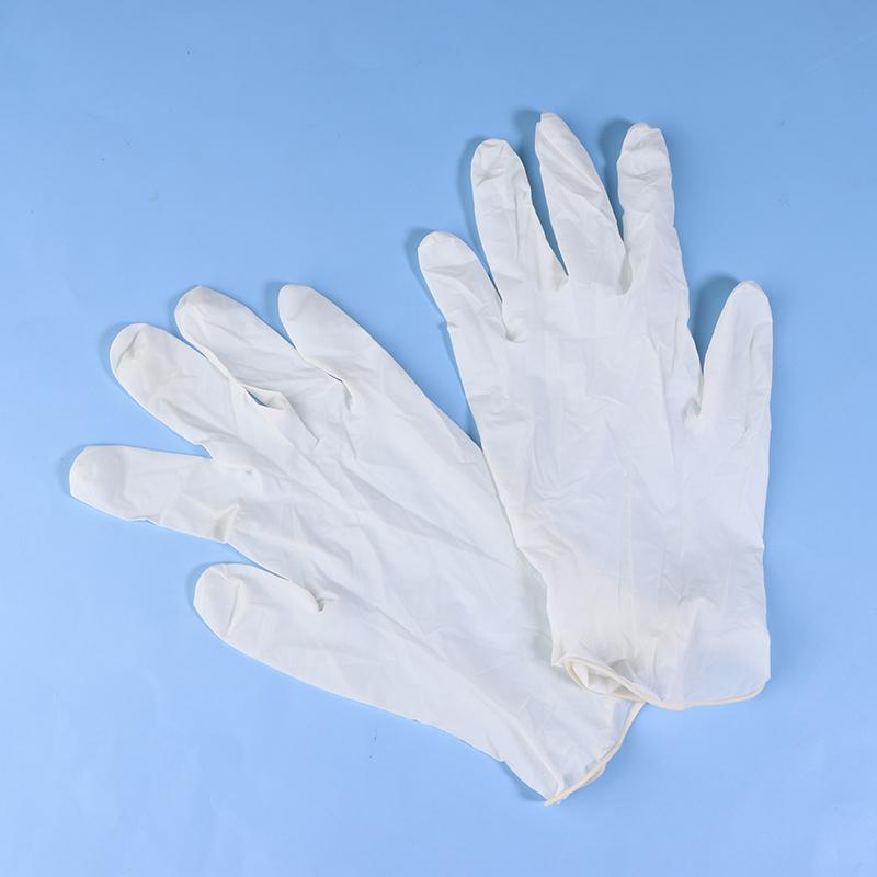 50Pairs White Medical Gloves Disposable Sterile Rubber Latex Surgical Examination Packaging Special For Medical Care