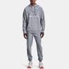 Under Armour Project Rock Rival Lock Up Logo Printed Training Hoodie Men hoodies Gray 1366724-035