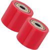 2Pcs 8mm Chain Tensioner Guide Wheel, Drive Pulley Roller for Motorcycle | Pre-installed 608Z Bearings, No Assembly Needed. Rubber + Steel