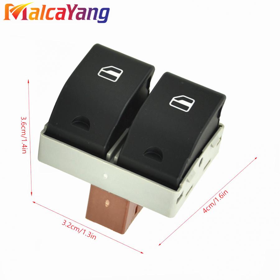 Car Glass Lifter Electric Switch Button Door Window Glass Switch Car Accessories For VW POLO 9N 01-09 OEM: 6Q0959858 Pushbutton Switches 3