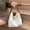 Large capacity three purpose canvas bag, women's new commuting single shoulder crossbody bag, student class double shoulder tote