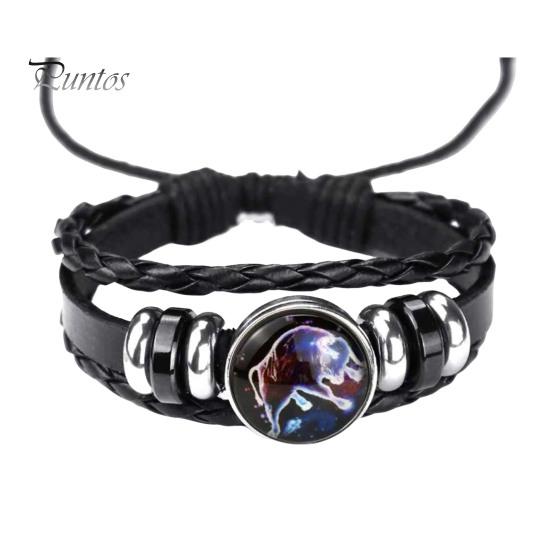 

Браслет-созвездие унисекс, многослойная плетеная искусственная кожа, регулируемый сплав, светится ночью, астрологические украшения, объятия, удача, внутренний покой Taurus