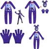 Sundrop Fnaf Toy Bear Cosplay Costume Bodysuit Jumpsuit Mask Glove For Kids' Halloween Party