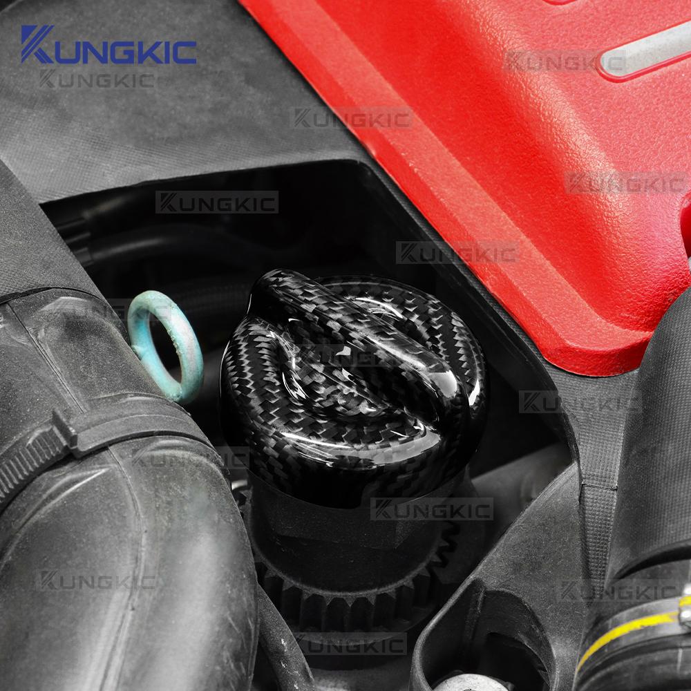 Real Dry Hard Carbon Fiber For Abarth 595 595C 695 695C 2012 2013 2014-2025 Car Engine Oil Filler Cap Sticker Cover Accessories