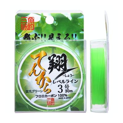 Fishing Zanmai Tenkara Level Line, Sho, Fluoreszierend Grün, Größe 3