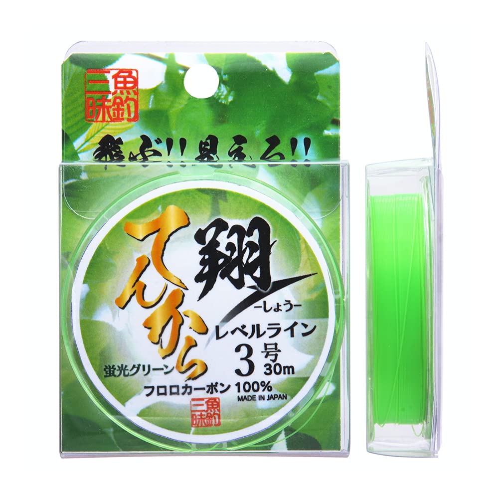 Fishing Zanmai Tenkara Level Line, Sho, Fluorescent Green, Size 3