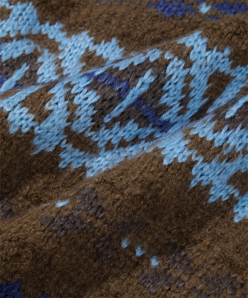 AMFEAST Grandma Fair Isle Sweater Brown