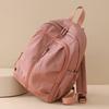 Solid Color Travel Backpack Water-Repellent Large Capacity Schoolbag for Middle School Students