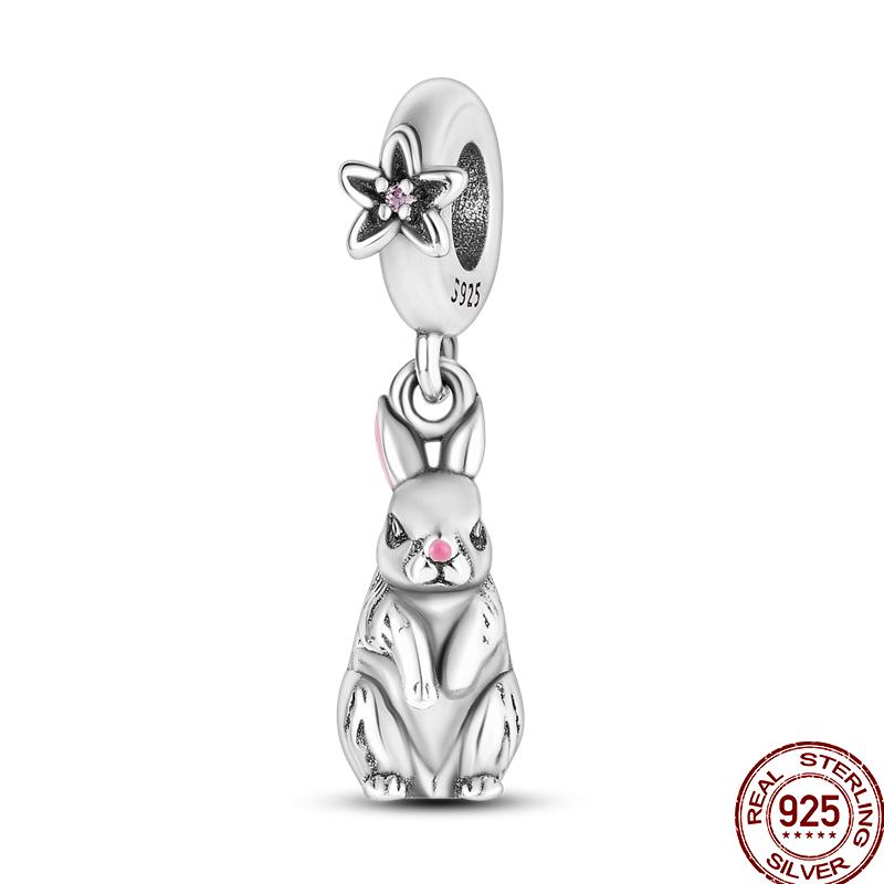 100% Copper Cute Pet Animal Owl Cute Puppy Pink Kitten Charm Beads Suitable For 3Mm Original Bracelet Diy