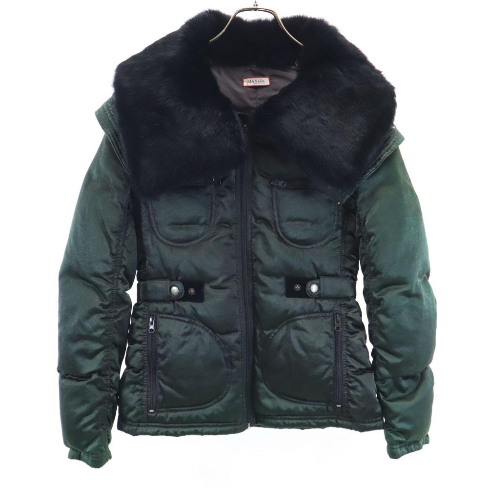 MAX&CO fur Down jacket 40 green Women Used