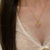 Butterfly series hollow out antique gold crafts enamel diamonds necklace exquisite palace style pendant collar chain jewelry