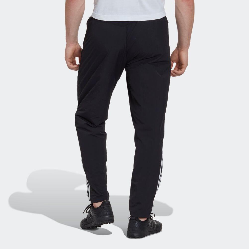 Adidas Logo Print Striped Elastic Waist Sports Pants Retro Long Pants Men Bottoms Black HI3055