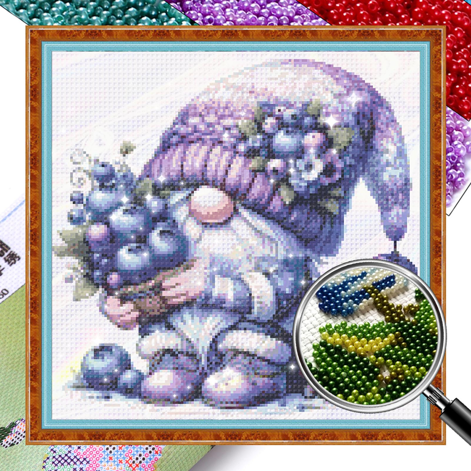 

Gnome Design DIY Bead Embroidery Kit 9CT Cross Stitch Kit for Home Decor