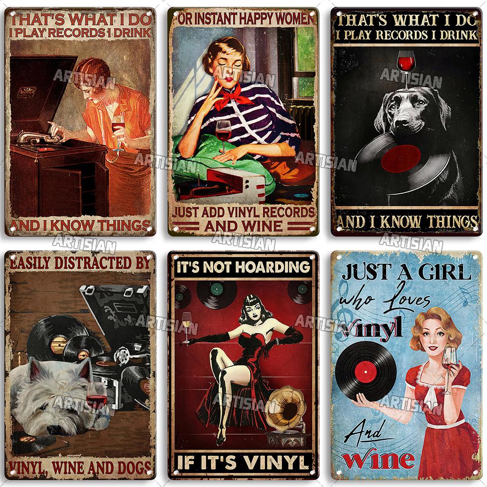 Artisian Music Metallschild Vinyl Blechposter Instrument Dekorative Platte Wanddeko Garage Bar Pub Club Hotel Café Küche Zuhause