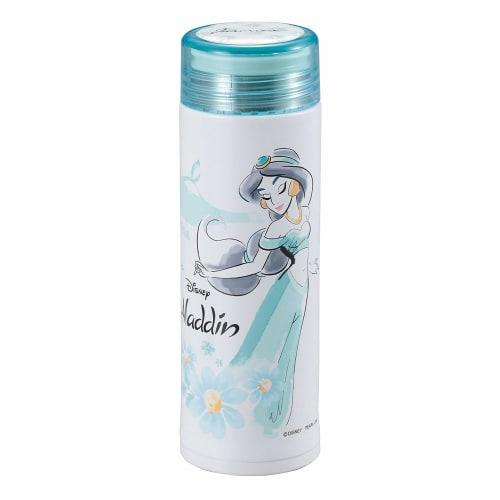 Pearl Metal Disney Water Bottle, 300ml, Direct Drinking, Lightweight, Slim Personal Bottle with Ice Stopper, Vacuum Insulated, Aladdin/Floral Design