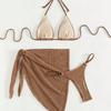 Swimwear Sexy Bikini with Chest Pad Women's Split Sleeveless European and American Swimsuit