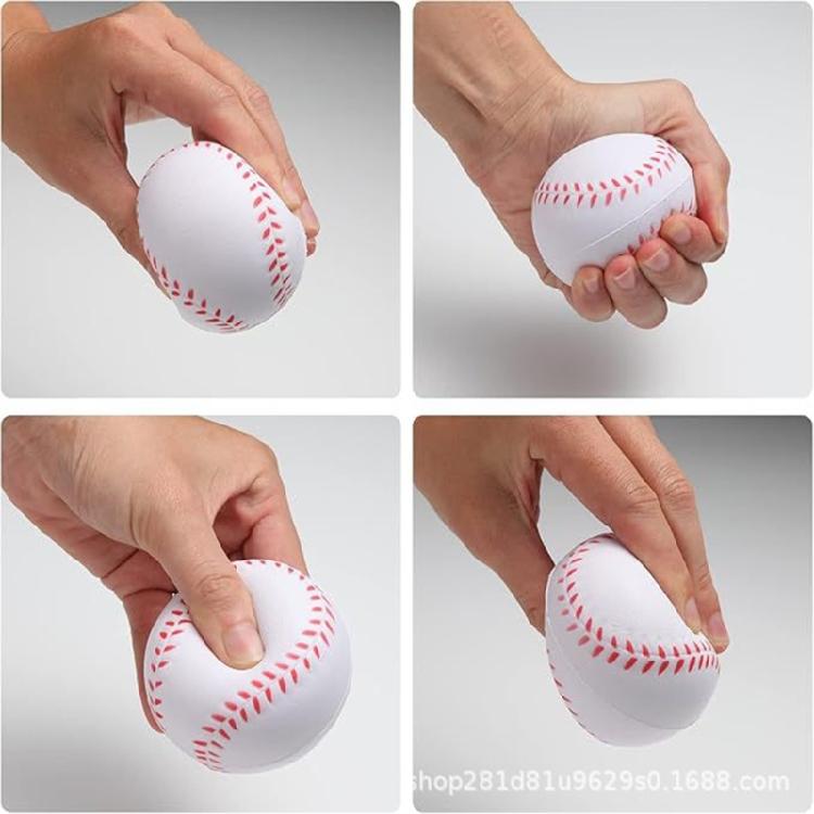 4Pcs Soft PU Baseball Foam Softball Elastic Squeeze Toy Training Ball for Outdoor Practice Team Game Easy to Use