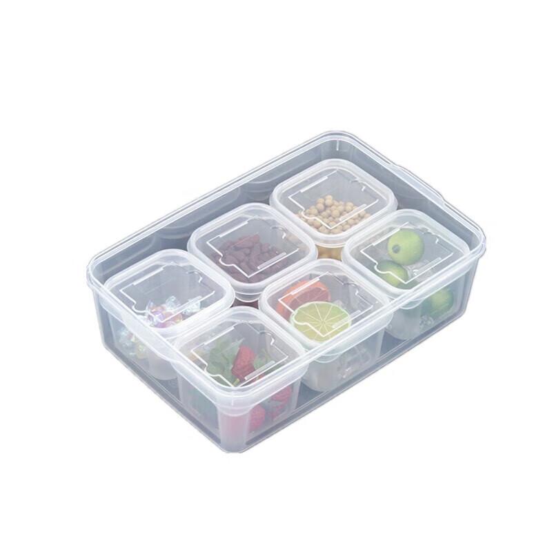 Plastic 6-Compartment Food Sample Retention Box