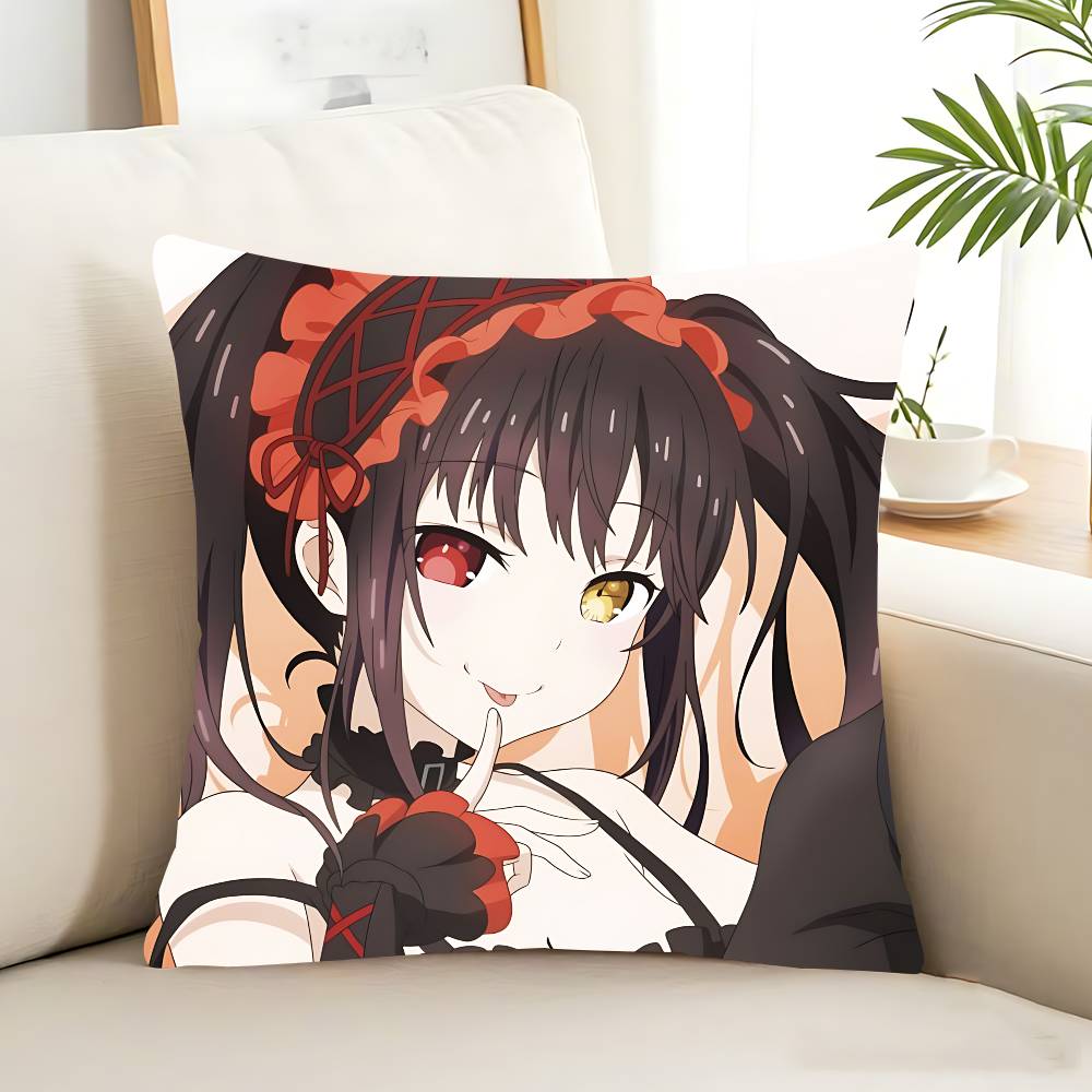 Tokisaki Kurumi Pillow Case Removable Washable Cushion Cover – All-Season Soft Linen