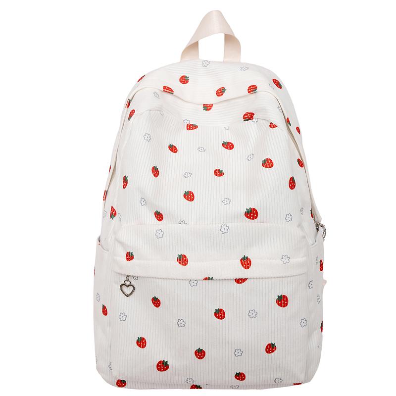 

Принтованный школьный рюкзак для учеников средней школы, вельветовый, женский, в студенческом стиле, маленький рюкзак с мелким цветочным принтом