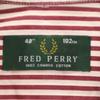 FRED PERRY Striped Pattern Long sleeve shirt 40 Bordeaux series Men's Used