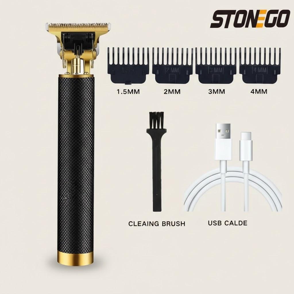 

Rechargeable Cordless Electric Hair Clipper Trimmer Beard Grooming Kit T-Blade Guide Comb for Home Salon Barber Hair Styling чёрный
